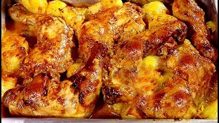 Frango com batata assado no forno a melhor receita [upl. by Ennirac]