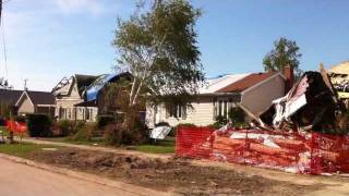 Goderich F3 Tornado Damage Homes Aug 21 2011 [upl. by Rolyat]