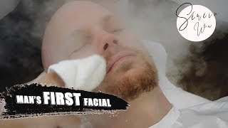 MAN GETS HIS FIRST FACIAL TREATMENT w EXTRACTIONS [upl. by Niarfe]