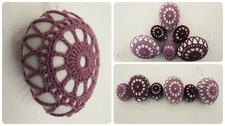 Osterei umhäkeln  DIY  Crochet Ester Egg eng sub [upl. by Adiraf]