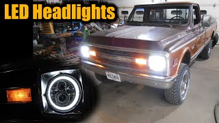 70 Chevy Truck LED Headlights [upl. by Spain]