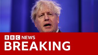 Boris Johnson Former UK prime minister quits as MP over Partygate report  BBC News [upl. by Ahsinirt]