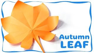 Origami Tutorial Autumn Leaf [upl. by Trebor]