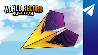 WORLD RECORD Paper Airplane — Flies Over 200 Feet — How to Fold Suzanne Designed by John Collins [upl. by Annas]