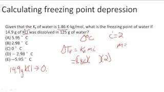 Calculating freezing point depression [upl. by Draper]