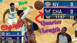 NBA 2K22 how to change quarter length [upl. by Lesna357]