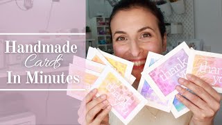 HANDMADE CARDS in MINUTES with this Card Making Technique [upl. by Patrizius]