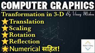 Transformation in 3D with numericals [upl. by Lletnwahs]