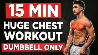 15 MINUTE CHEST amp SHOULDER WORKOUT DUMBBELLS ONLY [upl. by Esihcoc126]