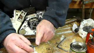 Stihl 026 chainsaw repair  Part 6 The oil pump [upl. by Caty874]