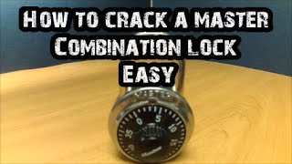 How To Crack a Master Lock Combination Lock EASY 🔴 [upl. by Ahcas]