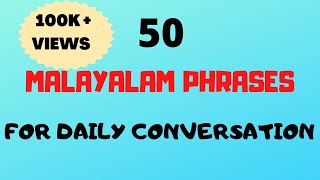 50 Malayalam Phrases amp words for Daily ConversationFluent in MalayalamMalayalam words [upl. by Ashil]