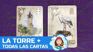 LA TORRE LENORMAND COMBINACIONES CON TODAS LAS CARTAS [upl. by Eintirb]