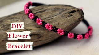 Handmade Flower Bracelet Ideas  How To Make Macrame Bracelets At Home  DIY Jewelry Creationampyou [upl. by Dnalhsa]