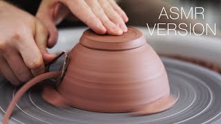 Throwing and Turning a Pottery Bowl with Crosssections — ASMR Version [upl. by Mackey555]