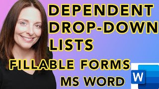 Create Dependent DropDown List in Word  Fillable Forms Microsoft Word [upl. by Orianna]