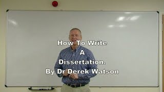 How To Write A Dissertation at Undergraduate or Masters Level [upl. by Yticilef6]