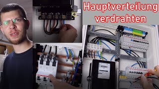 Hauptverteilung verdrahten Sicherungskasten ElektroM [upl. by Aneerol513]