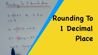 Rounding to 1 decimal place [upl. by Parnas409]