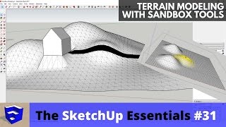 Terrain Modeling in SketchUp with Sandbox Tools  The SketchUp Essentials 31 [upl. by Enwad]