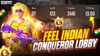 13 KD in Intense Conqueror Lobby  Clutches in Top 50 Conqueror Rank Push Lobby Gameplay  BGMI [upl. by Emanuela]