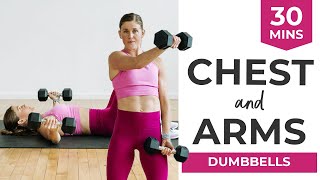 25Minute CHEST Workout At Home Dumbbells EMOM Workout [upl. by Adnara]