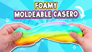 CÓMO HACER FOAMY MOLDEABLE CASERO 🌈 Craftingeek [upl. by Erodisi444]