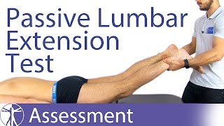 Passive Lumbar Extension Test PLET  Lumbar Instability [upl. by Uriisa801]