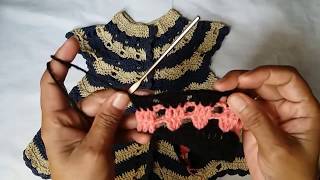 Crochet frock design for 6 month to 12 year girls [upl. by Halilad]