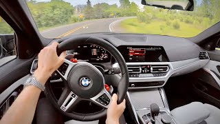 2021 BMW M3 Competition  POV First Impressions [upl. by Enyawud]