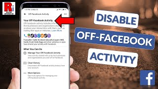 How to Disable OffFacebook Activity Settings [upl. by Karalee]