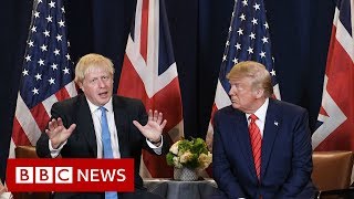 Donald Trump Boris Johnson is not going anywhere  BBC News [upl. by Tnomel969]