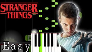 Stranger Things Theme  EASY Piano Tutorial Shorts [upl. by Greg]