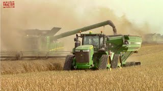 CANOLA HARVEST  John Deere Combines amp Tractors [upl. by Floeter]