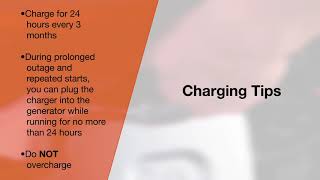 How do I charge my electric start Generac portable generator [upl. by Finnigan]