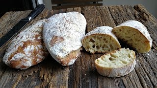 How to make CIABATTA BREAD with original Italian recipe [upl. by Arnie]