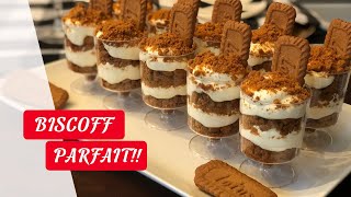 Biscoff Speculoos Cookie Parfait  Quick and Easy Recipe  Beckys Kitchen [upl. by Hakkeber]