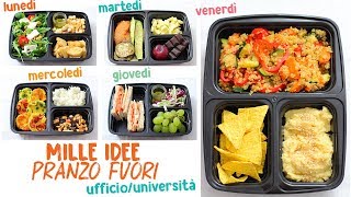 MILLE IDEE PRANZO FUORI  Ufficio  Università  Ricette Facili  Menù settimanale [upl. by Nosbig295]