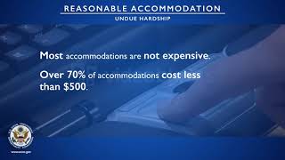 Reasonable Accommodation Undue Hardship [upl. by Funk]