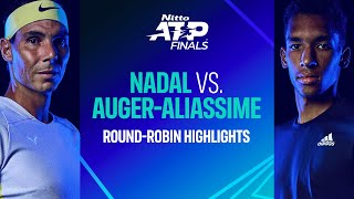 Felix AugerAliassime vs Rafael Nadal  Nitto ATP Finals Highlights [upl. by Arihppas]