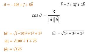 Ángulo entre dos vectores en R3  Ejemplo 1 [upl. by Arev]