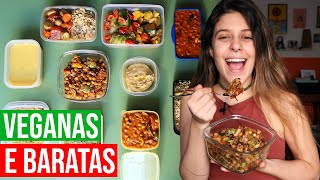 MARMITAS VEGANAS PRA SEMANA  PRÁTICAS BARATAS E SAUDÁVEIS [upl. by Zischke297]