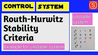 Routh hurwitz  unstable system [upl. by Halet516]