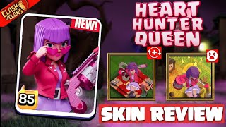 Heart Hunter Queen Skin Review  Clashflict  Clash of Clans [upl. by Leasa]