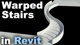 Warped Stairs in Revit Tutorial [upl. by Carleen464]