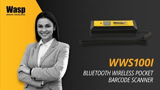 Bluetooth Wireless Pocket Barcode Scanner WWS100i  Wasp Barcode Technologies [upl. by Faxon579]