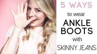 5 Ways To Wear Ankle Boots amp Skinny Jeans  Fashion Over 40 [upl. by Alpert]