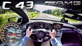 Mercedes AMG C43 AUTOBAHN POV ACCELERATION amp TOP SPEED by AutoTopNL [upl. by Edie]