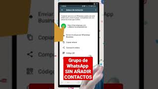 Crea un GRUPO de WhatsApp SIN AGREGAR CONTACTOS a la agenda [upl. by Navac462]