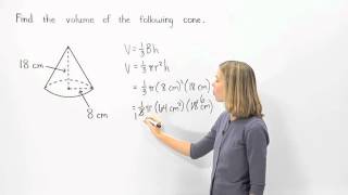 Volume of a Cone  MathHelpcom [upl. by Esilana]